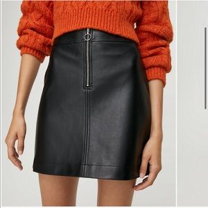 Aritzia Wilfred Free vegan Leather Skirt